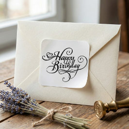 Happy Birthday Vierkante Sticker