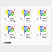 Happy Birthday Vierkante Sticker (Vel)