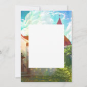 Happy Birthday Vintage Invitation Girl Cartoon Kaart (Achterkant)