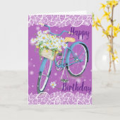 Happy Birthday Vintage Kaart (Gele Bloem)