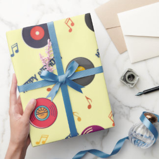 Happy Birthday Vinyl Lover Cadeaupapier