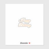 Happy Birthday Vinyl Sticker (Vel)