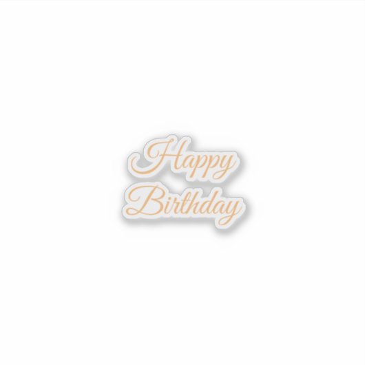 Happy Birthday Vinyl Sticker (Voorkant)