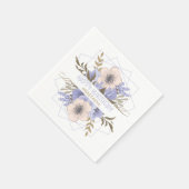 Happy Birthday Violet Pastel Vijf Petal Wild Roos Servet (Hoek)