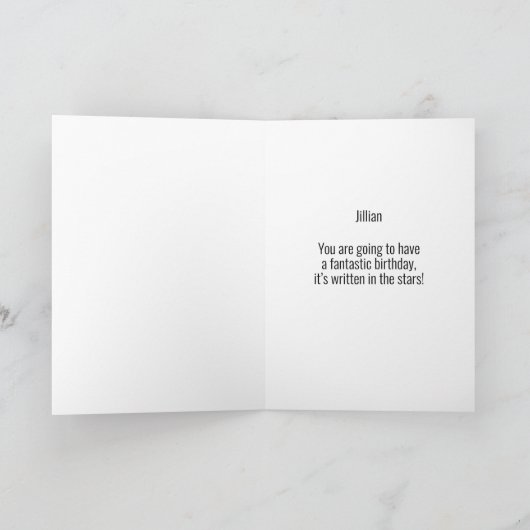 Happy Birthday Virgo zodialogy Silver Kaart (Binnen)