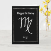 Happy Birthday Virgo zodialogy Silver Kaart