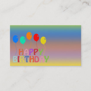 Happy Birthday Visitekaartje