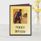 Happy Birthday - vissen Kaart (Gele Bloem)