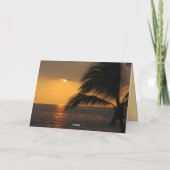 Happy Birthday Vissende boot Tropical Sunset Kaart (Achterkant)