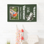 Happy Birthday Vist de naam van de foto van vaders Spandoek (Insitu)