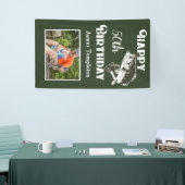Happy Birthday Vist de naam van de foto van vaders Spandoek (Beurs)