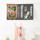 Happy Birthday Vist de naam van de foto van vaders Spandoek (Insitu)