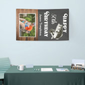 Happy Birthday Vist de naam van de foto van vaders Spandoek (Beurs)