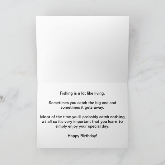 Happy Birthday Vist Kaart (Binnen)