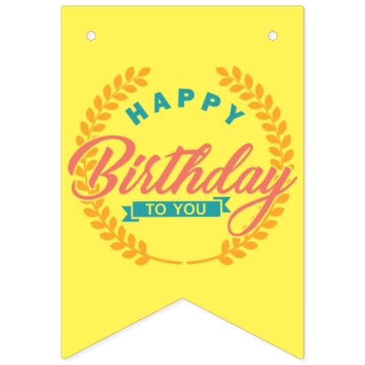 Happy Birthday  Vlaggetjes (Eerste vlag)