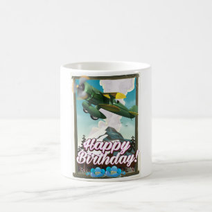 Happy Birthday vliegtuig! Koffiemok
