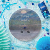 Happy Birthday-vliegtuig Papieren Bordje (Feest)