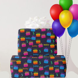 Happy Birthday Voeg de naam van het kind toe en Le Cadeaupapier