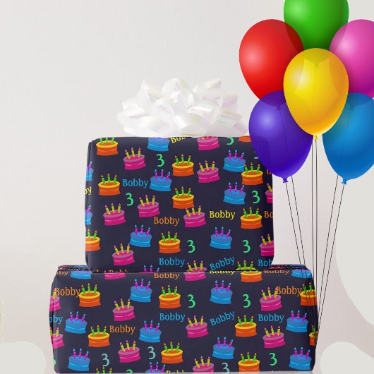Happy Birthday Voeg de naam van het kind toe en Le Cadeaupapier