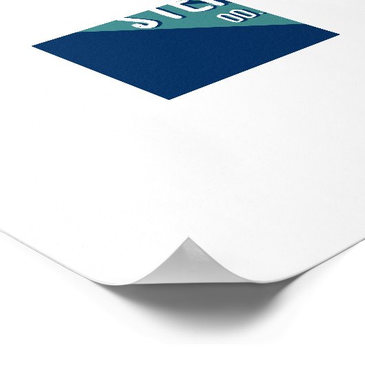 Happy Birthday - Voeg jaar en naam toe met strepen Poster (Hoek)