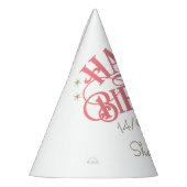 Happy Birthday Voeg Jouw naam en datum toe Feesthoedjes (Links)