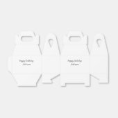 Happy Birthday voeg naam toe titel simpel minimaal Bedankdoosjes (Uitgevouwen)