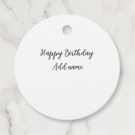 Happy Birthday voeg naam toe titel simpel minimaal Bedankjes Labels