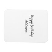 Happy Birthday voeg naam toe titel simpel minimaal Magneet (Horizontaal)