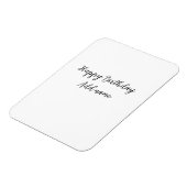 Happy Birthday voeg naam toe titel simpel minimaal Magneet (Linkerzijde)