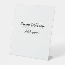 Happy Birthday voeg naam toe titel simpel minimaal