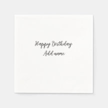 Happy Birthday voeg naam toe titel simpel minimaal