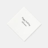 Happy Birthday voeg naam toe titel simpel minimaal Servet (Hoek)