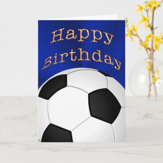 Happy Birthday Voetbal Kaarten (Gele Bloem)