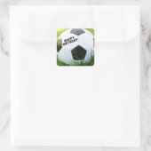 Happy Birthday Voetbal Vierkante Sticker (Tas)