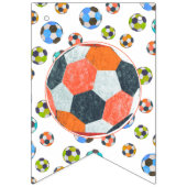 Happy Birthday Voetballen Bunting Banner (Eerste vlag)