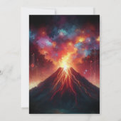 Happy Birthday Volcano Flat Kaart (Achterkant)