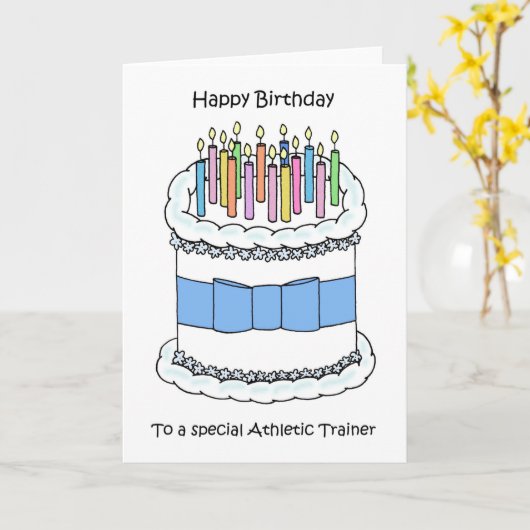 Happy Birthday voor Athletic Trainer Kaart (Gele Bloem)