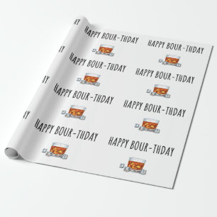 Happy Birthday voor Bourbon Lover Cadeaupapier