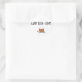 Happy Birthday voor Bourbon Lover Card Ronde Sticker (Tas)