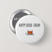 Happy Birthday voor Bourbon Lover Ronde Button 5,7 Cm (Voorkant /achterkant)