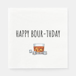 Happy Birthday voor Bourbon Lover Servet