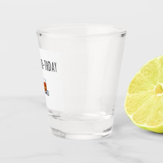 Happy Birthday voor Bourbon Lover Shot Glas (Rechts)