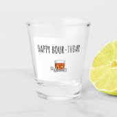 Happy Birthday voor Bourbon Lover Shot Glas (Voorkant)
