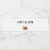 Happy Birthday voor Bourbon Lover Waterfles Etiket (Enkel label)