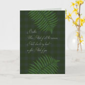 Happy Birthday voor Brother Sentimental Ferns Kaart (Gele Bloem)