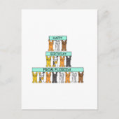 Happy Birthday voor Cartoon Cats Briefkaart (Voorkant)