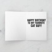 HAPPY BIRTHDAY VOOR CAT GUY HIM WENSKAARTEN BEDANKKAART (Binnen)
