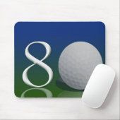 Happy Birthday voor de 80-jarige golfmoer Muismat (Met muis)