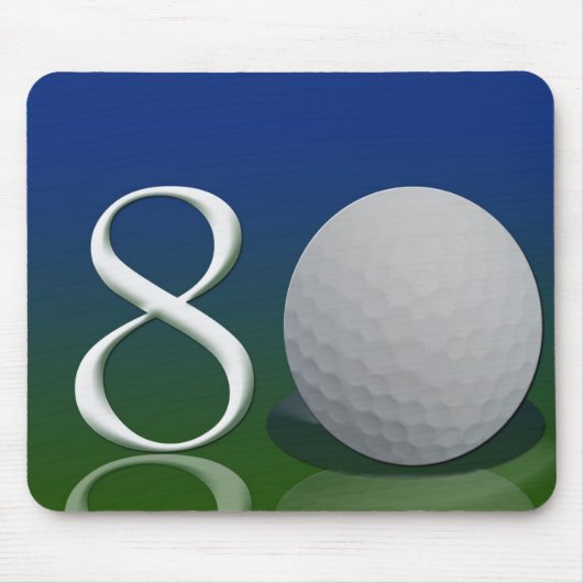 Happy Birthday voor de 80-jarige golfmoer Muismat (Voorkant)