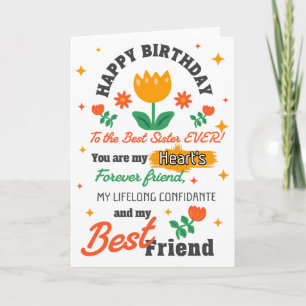 Happy Birthday voor de beste Sister Card ooit Kaart